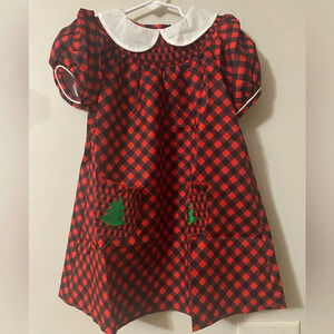 New Buffalo Plaid Smocked Christmas Dress